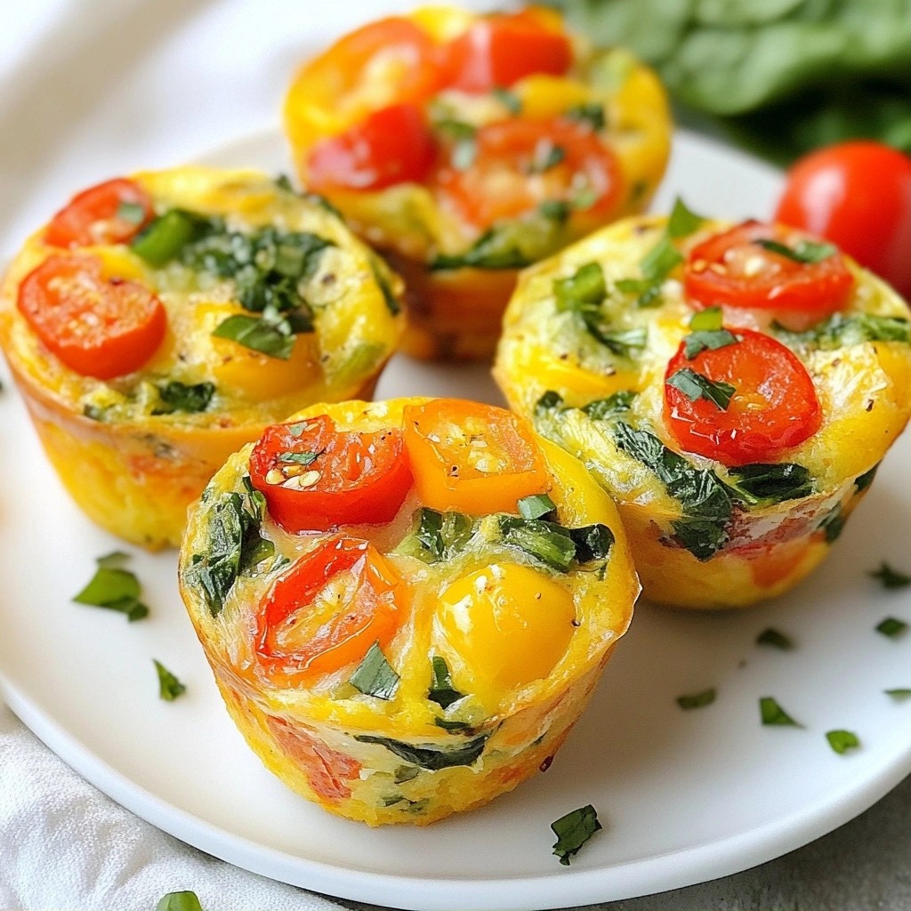 Quick Breakfast Veggie and Cheese Muffin Cups Delight
