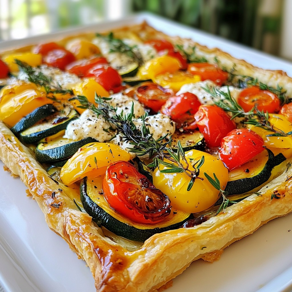 Brunch Garlic Herb Roasted Vegetable Tart Delight