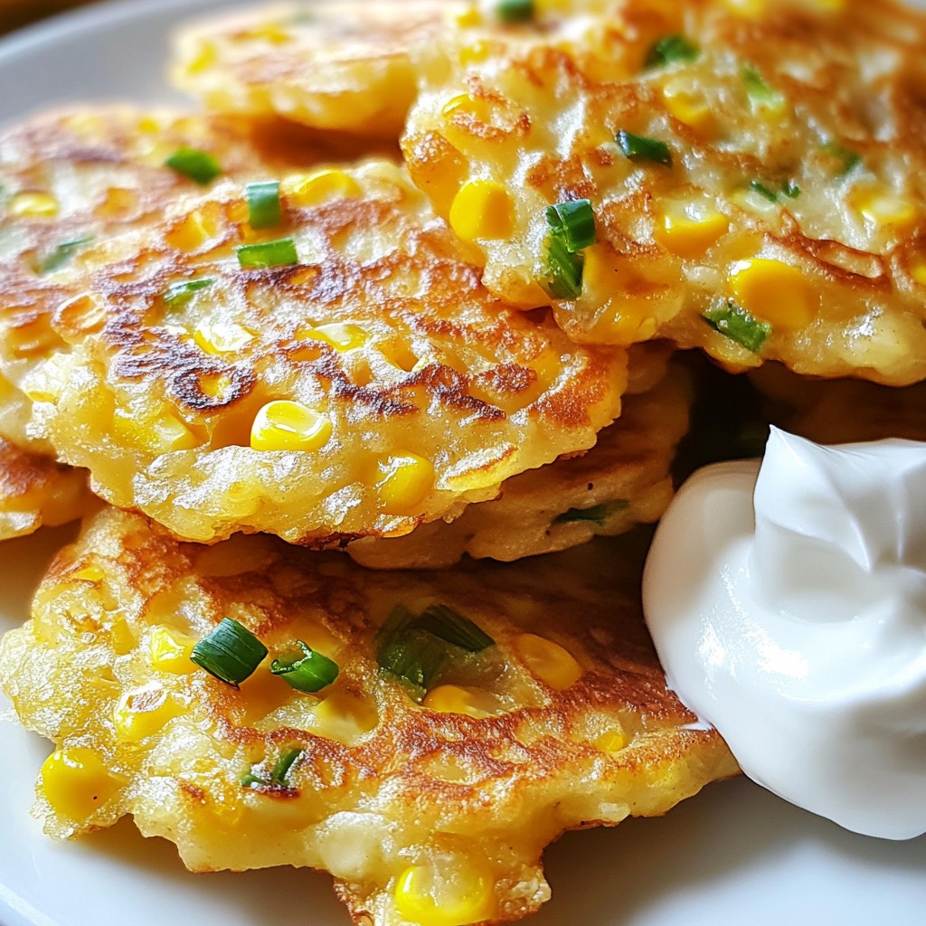 Savory Pancakes Sweet Corn and Scallion Delight
