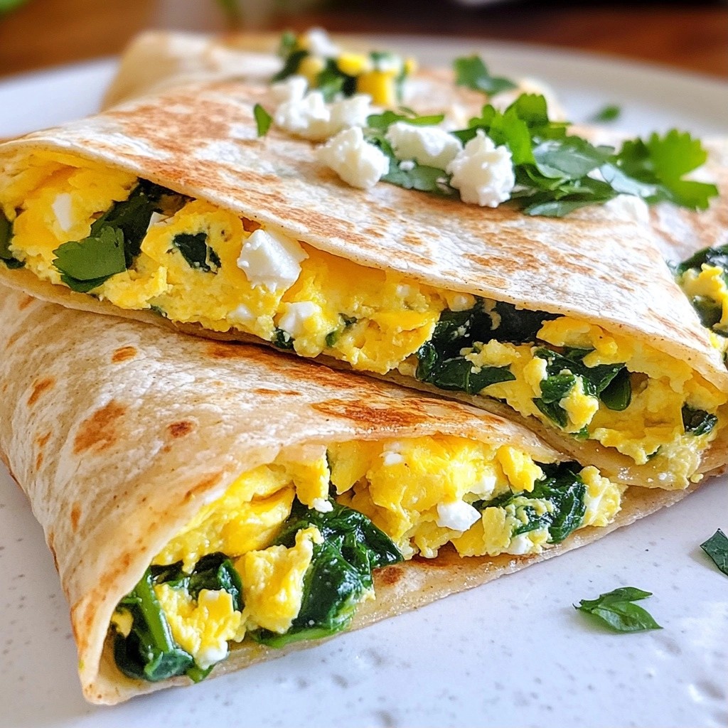 Quick Breakfast Spinach and Feta Wraps for Energy Boost