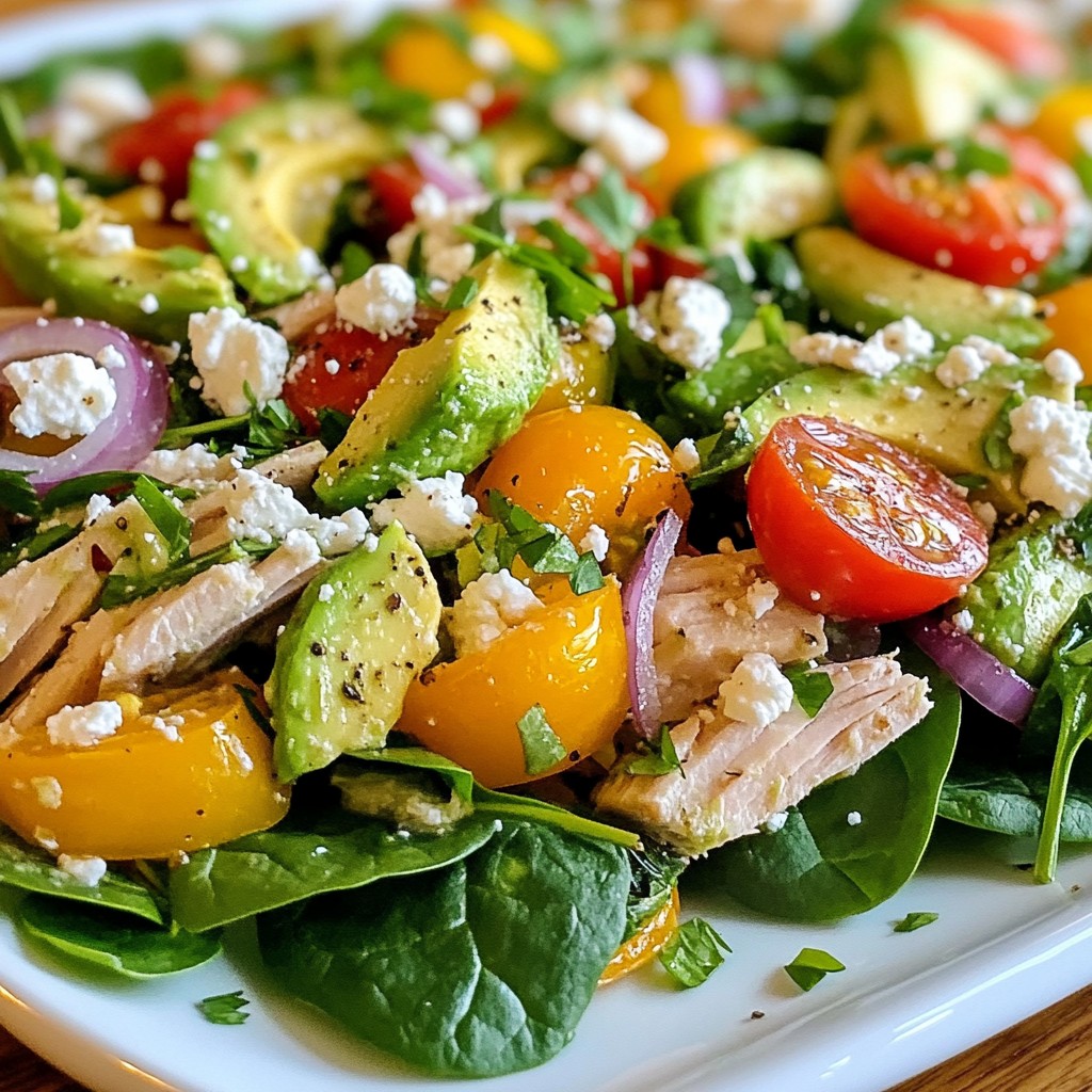 Brunch Smoked Turkey and Avocado Salad Delight