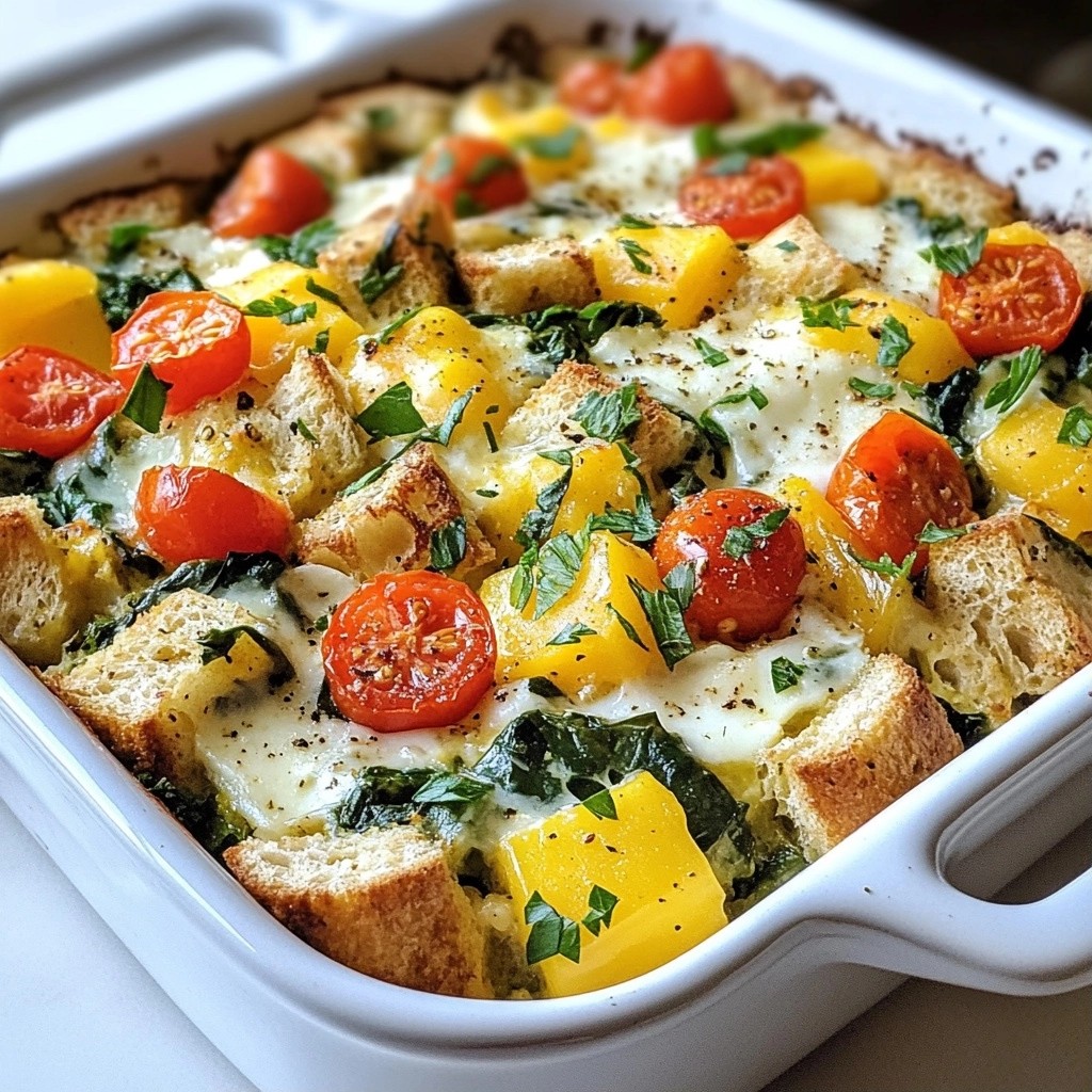 Make-ahead Veggie and Cheese Breakfast Strata Delight