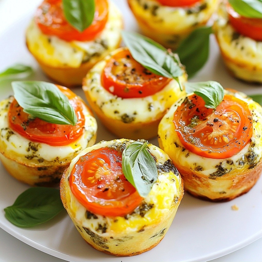 Brunch Pesto and Mozzarella Egg Muffins Delight