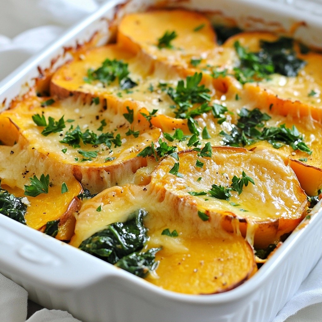 Make-ahead Breakfast Sweet Potato and Spinach Bake