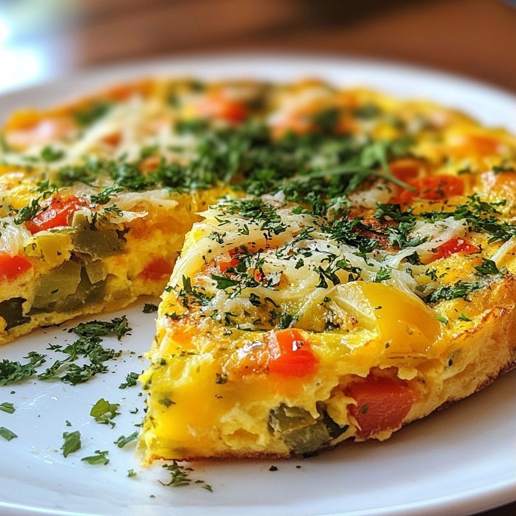 Make-ahead breakfast Cabbage and Cheese Frittata Recipe