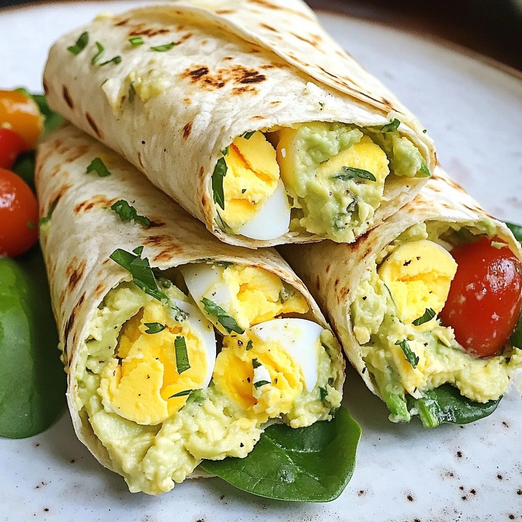 Quick Breakfast Avocado and Egg Salad Wraps Recipe