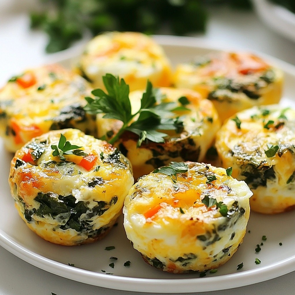 Protein Breakfast Cheese and Kale Egg Bites Recipe