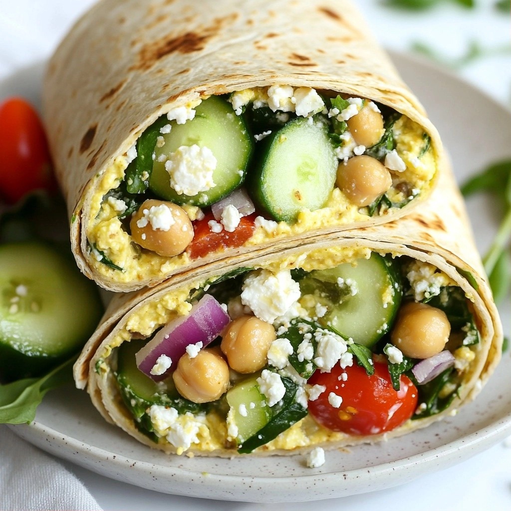 Make-Ahead Mediterranean Veggie Breakfast Wraps Easy