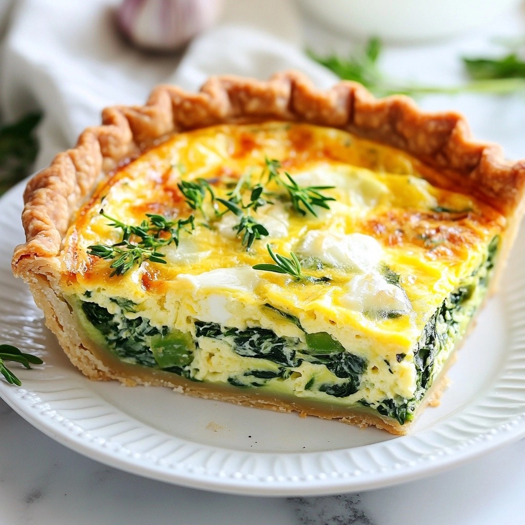 Creamy Brunch Avocado and Spinach Quiche Recipe