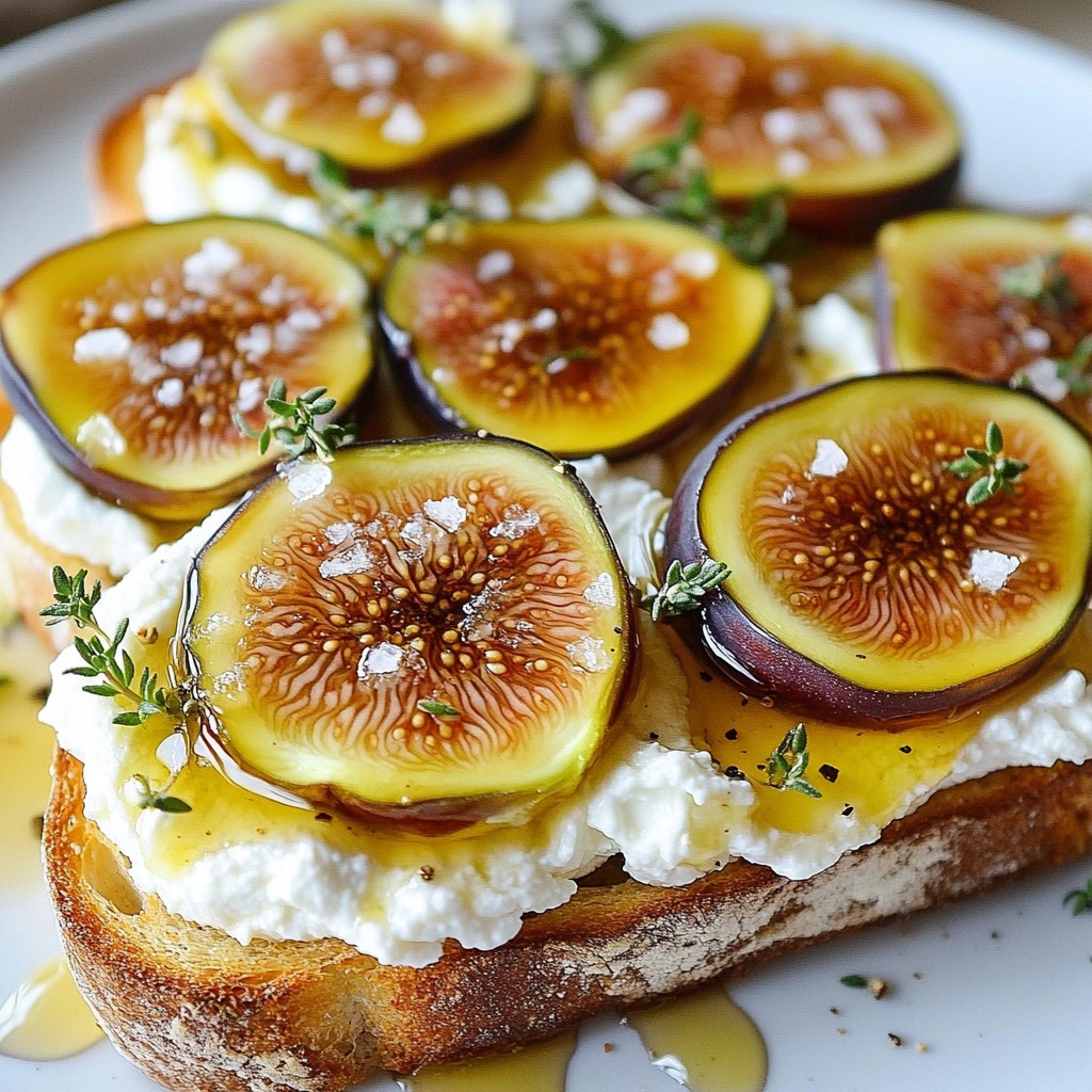 Brunch Honey-Glazed Fig and Ricotta Toast Delight